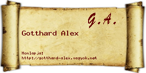 Gotthard Alex névjegykártya